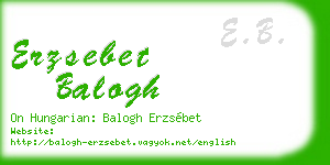erzsebet balogh business card