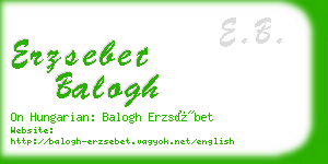 erzsebet balogh business card